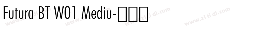 Futura BT W01 Mediu字体转换